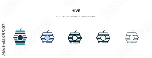 hive icon in different style vector illustration. two colored and black hive vector icons designed in filled, outline, line and stroke style can be used for web, mobile, ui
