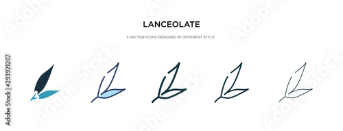 lanceolate icon in different style vector illustration. two colored and black lanceolate vector icons designed in filled  outline  line and stroke style can be used for web  mobile  ui