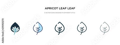 apricot leaf leaf icon in different style vector illustration. two colored and black apricot leaf vector icons designed in filled, outline, line and stroke style can be used for web, mobile, ui