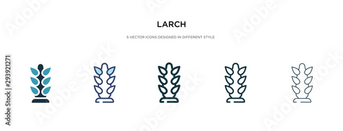 larch icon in different style vector illustration. two colored and black larch vector icons designed in filled, outline, line and stroke style can be used for web, mobile, ui