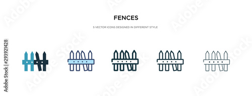 fences icon in different style vector illustration. two colored and black fences vector icons designed in filled, outline, line and stroke style can be used for web, mobile, ui