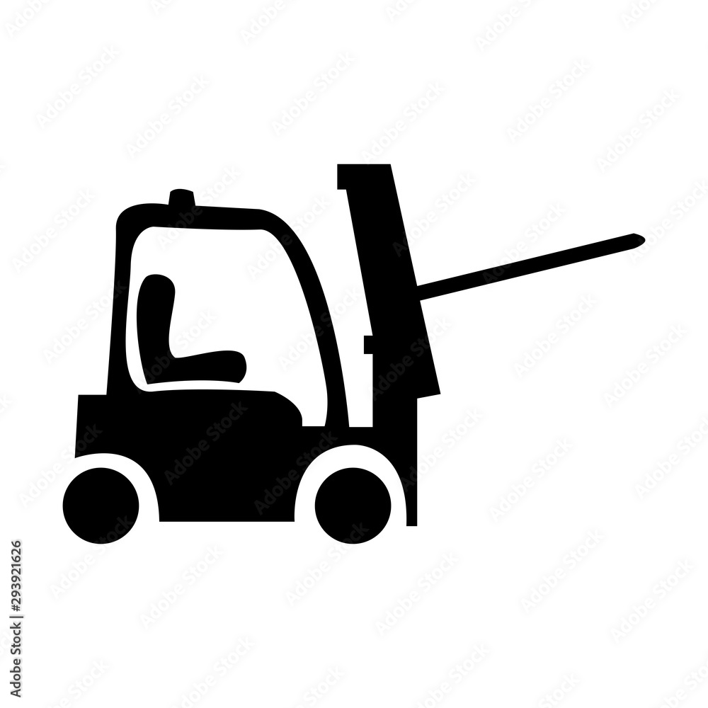 Naklejka premium forklift icon vector design template