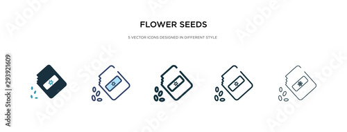 flower seeds icon in different style vector illustration. two colored and black flower seeds vector icons designed in filled, outline, line and stroke style can be used for web, mobile, ui
