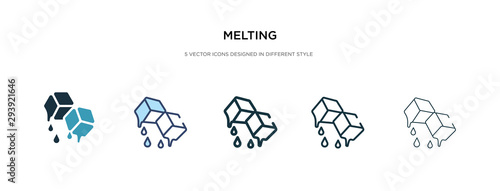 melting icon in different style vector illustration. two colored and black melting vector icons designed in filled, outline, line and stroke style can be used for web, mobile, ui