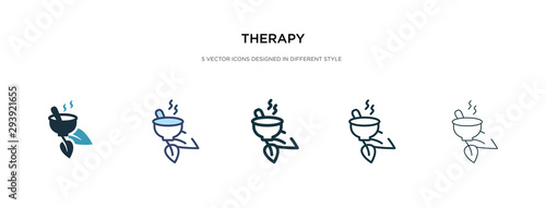 therapy icon in different style vector illustration. two colored and black therapy vector icons designed in filled  outline  line and stroke style can be used for web  mobile  ui