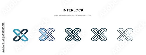 interlock icon in different style vector illustration. two colored and black interlock vector icons designed in filled, outline, line and stroke style can be used for web, mobile, ui