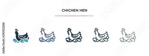 chichen hen icon in different style vector illustration. two colored and black chichen hen vector icons designed in filled, outline, line and stroke style can be used for web, mobile, ui