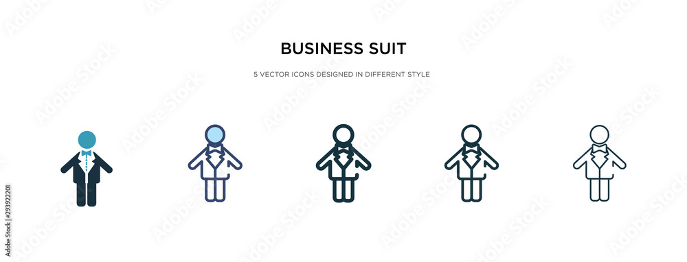 business suit icon in different style vector illustration. two colored and black business suit vector icons designed in filled, outline, line and stroke style can be used for web, mobile, ui