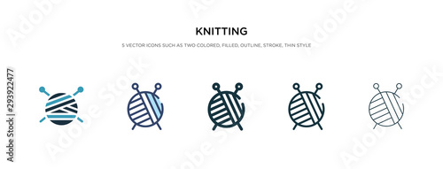 knitting icon in different style vector illustration. two colored and black knitting vector icons designed in filled, outline, line and stroke style can be used for web, mobile, ui