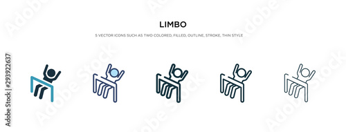 limbo icon in different style vector illustration. two colored and black limbo vector icons designed in filled, outline, line and stroke style can be used for web, mobile, ui