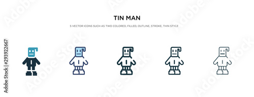 tin man icon in different style vector illustration. two colored and black tin man vector icons designed in filled, outline, line and stroke style can be used for web, mobile, ui