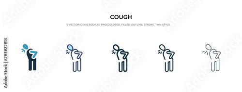 cough icon in different style vector illustration. two colored and black cough vector icons designed in filled, outline, line and stroke style can be used for web, mobile, ui