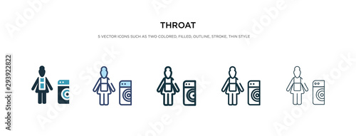 throat icon in different style vector illustration. two colored and black throat vector icons designed in filled  outline  line and stroke style can be used for web  mobile  ui