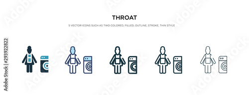 throat icon in different style vector illustration. two colored and black throat vector icons designed in filled, outline, line and stroke style can be used for web, mobile, ui