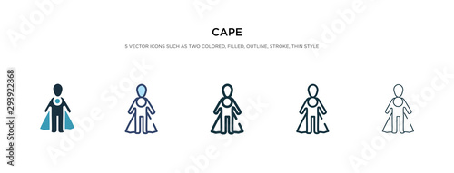 cape icon in different style vector illustration. two colored and black cape vector icons designed in filled, outline, line and stroke style can be used for web, mobile, ui