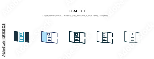 leaflet icon in different style vector illustration. two colored and black leaflet vector icons designed in filled, outline, line and stroke style can be used for web, mobile, ui