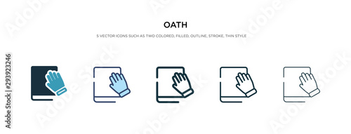 oath icon in different style vector illustration. two colored and black oath vector icons designed in filled, outline, line and stroke style can be used for web, mobile, ui photo