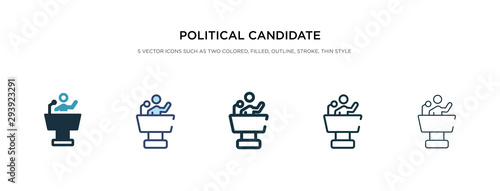 Photo political candidate speech icon in different style vector illustration