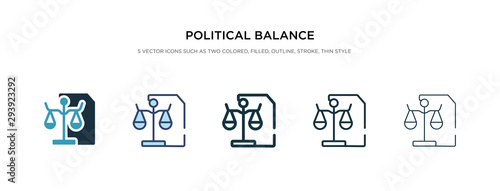political balance icon in different style vector illustration. two colored and black political balance vector icons designed in filled, outline, line and stroke style can be used for web, mobile, ui