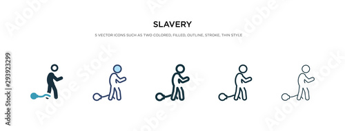 slavery icon in different style vector illustration. two colored and black slavery vector icons designed in filled, outline, line and stroke style can be used for web, mobile, ui