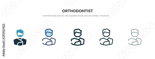 orthodontist icon in different style vector illustration. two colored and black orthodontist vector icons designed in filled, outline, line and stroke style can be used for web, mobile, ui