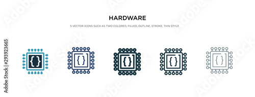 hardware icon in different style vector illustration. two colored and black hardware vector icons designed in filled, outline, line and stroke style can be used for web, mobile, ui