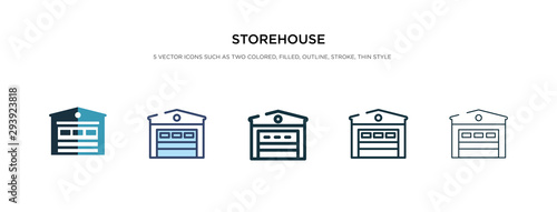 Canvas Print storehouse icon in different style vector illustration