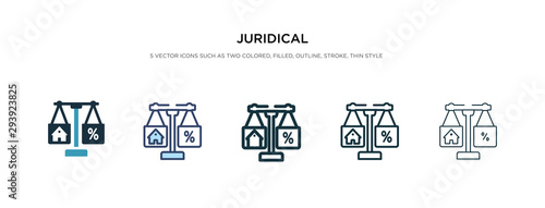 juridical icon in different style vector illustration. two colored and black juridical vector icons designed in filled, outline, line and stroke style can be used for web, mobile, ui