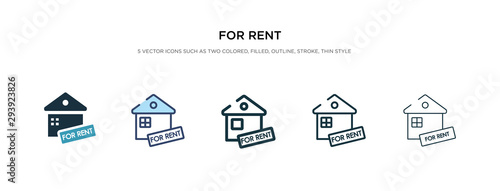 for rent icon in different style vector illustration. two colored and black for rent vector icons designed in filled, outline, line and stroke style can be used for web, mobile, ui