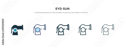 eyd gun icon in different style vector illustration. two colored and black eyd gun vector icons designed in filled, outline, line and stroke style can be used for web, mobile, ui