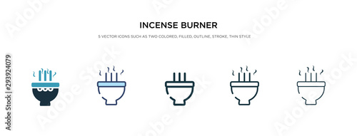 incense burner icon in different style vector illustration. two colored and black incense burner vector icons designed in filled, outline, line and stroke style can be used for web, mobile, ui