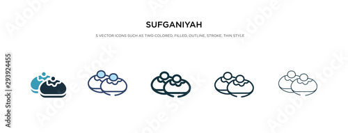 sufganiyah icon in different style vector illustration. two colored and black sufganiyah vector icons designed in filled, outline, line and stroke style can be used for web, mobile, ui