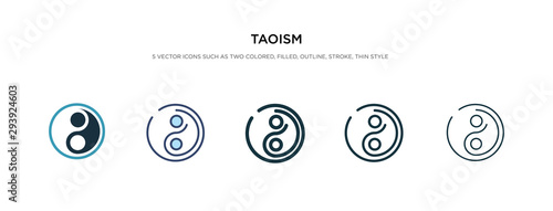 taoism icon in different style vector illustration. two colored and black taoism vector icons designed in filled, outline, line and stroke style can be used for web, mobile, ui