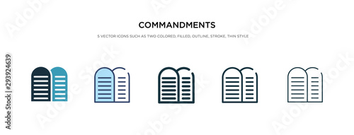commandments icon in different style vector illustration. two colored and black commandments vector icons designed in filled, outline, line and stroke style can be used for web, mobile, ui