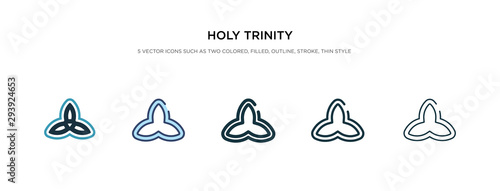 holy trinity icon in different style vector illustration. two colored and black holy trinity vector icons designed in filled, outline, line and stroke style can be used for web, mobile, ui photo