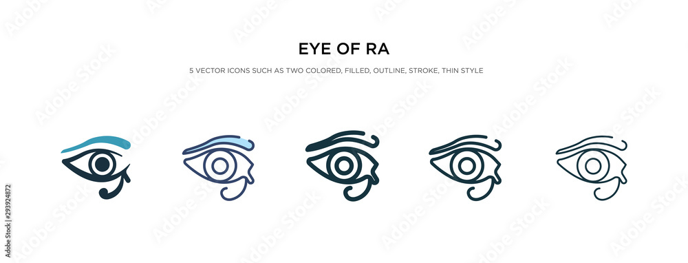 eye of ra icon in different style vector illustration. two colored and black eye of ra vector icons designed in filled, outline, line and stroke style can be used for web, mobile, ui eye of ra icon in different style vector illustration. two colored and black eye of ra vector icons designed in filled, outline, line and stroke style can be used for web, mobile, ui