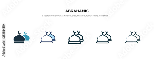abrahamic icon in different style vector illustration. two colored and black abrahamic vector icons designed in filled, outline, line and stroke style can be used for web, mobile, ui photo