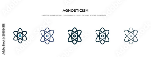 agnosticism icon in different style vector illustration. two colored and black agnosticism vector icons designed in filled, outline, line and stroke style can be used for web, mobile, ui