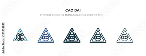 cao dai icon in different style vector illustration. two colored and black cao dai vector icons designed in filled, outline, line and stroke style can be used for web, mobile, ui