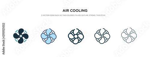 air cooling icon in different style vector illustration. two colored and black air cooling vector icons designed in filled, outline, line and stroke style can be used for web, mobile, ui photo