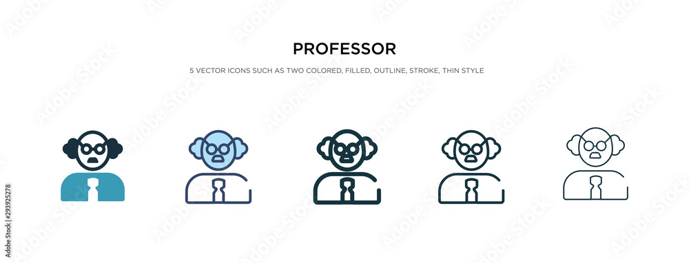 professor icon in different style vector illustration. two colored and black professor vector icons designed in filled, outline, line and stroke style can be used for web, mobile, ui professor icon in different style vector illustration. two colored and black professor vector icons designed in filled, outline, line and stroke style can be used for web, mobile, ui