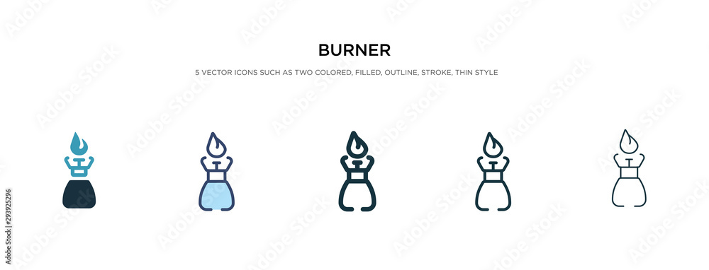 burner icon in different style vector illustration. two colored and black burner vector icons designed in filled, outline, line and stroke style can be used for web, mobile, ui burner icon in different style vector illustration. two colored and black burner vector icons designed in filled, outline, line and stroke style can be used for web, mobile, ui