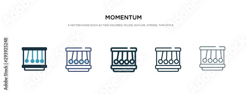 momentum icon in different style vector illustration. two colored and black momentum vector icons designed in filled, outline, line and stroke style can be used for web, mobile, ui