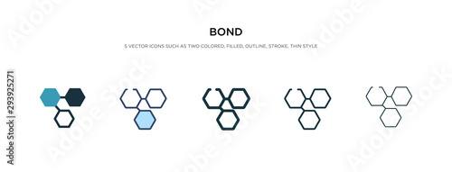 bond icon in different style vector illustration. two colored and black bond vector icons designed in filled, outline, line and stroke style can be used for web, mobile, ui