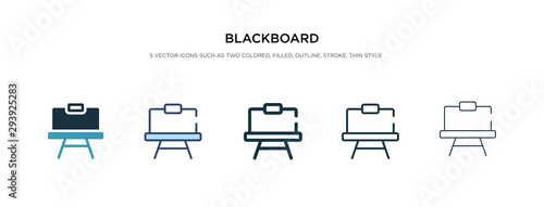 blackboard icon in different style vector illustration. two colored and black blackboard vector icons designed in filled, outline, line and stroke style can be used for web, mobile, ui