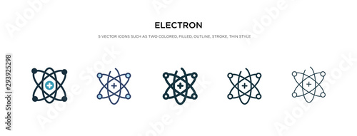 electron icon in different style vector illustration. two colored and black electron vector icons designed in filled, outline, line and stroke style can be used for web, mobile, ui