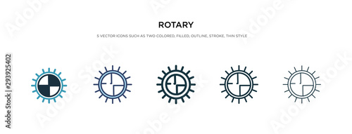 rotary icon in different style vector illustration. two colored and black rotary vector icons designed in filled, outline, line and stroke style can be used for web, mobile, ui