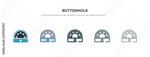 buttonhole icon in different style vector illustration. two colored and black buttonhole vector icons designed in filled, outline, line and stroke style can be used for web, mobile, ui