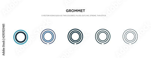grommet icon in different style vector illustration. two colored and black grommet vector icons designed in filled, outline, line and stroke style can be used for web, mobile, ui