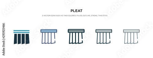pleat icon in different style vector illustration. two colored and black pleat vector icons designed in filled, outline, line and stroke style can be used for web, mobile, ui